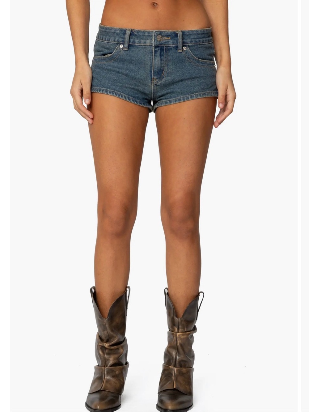Edikted denim micro short NWT size s